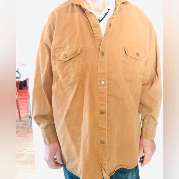 Dakota Chore Jacket Series XL Brown snap front Shirt/Jacket - Picture 3 of 16